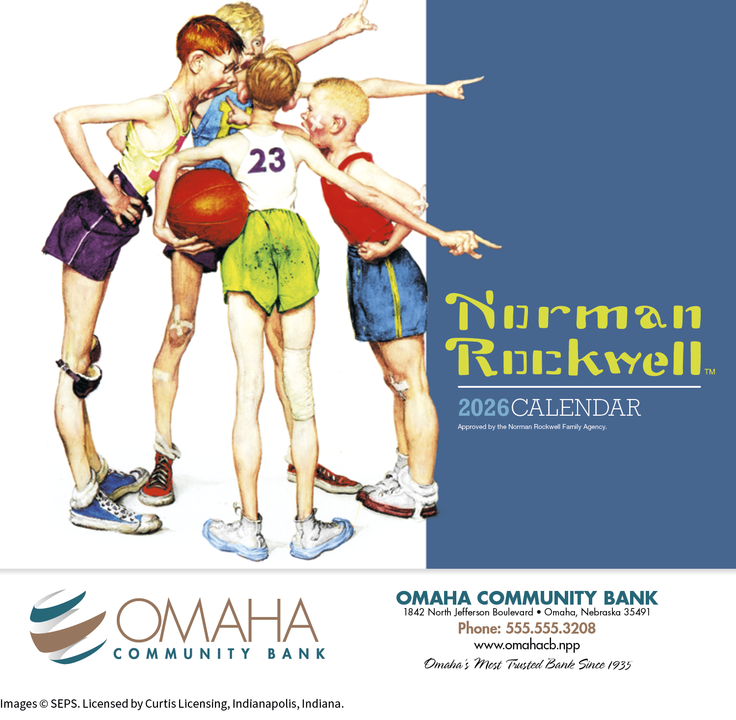 HotLine® Products Norman Rockwell Appointment Calendar - Stapled 17