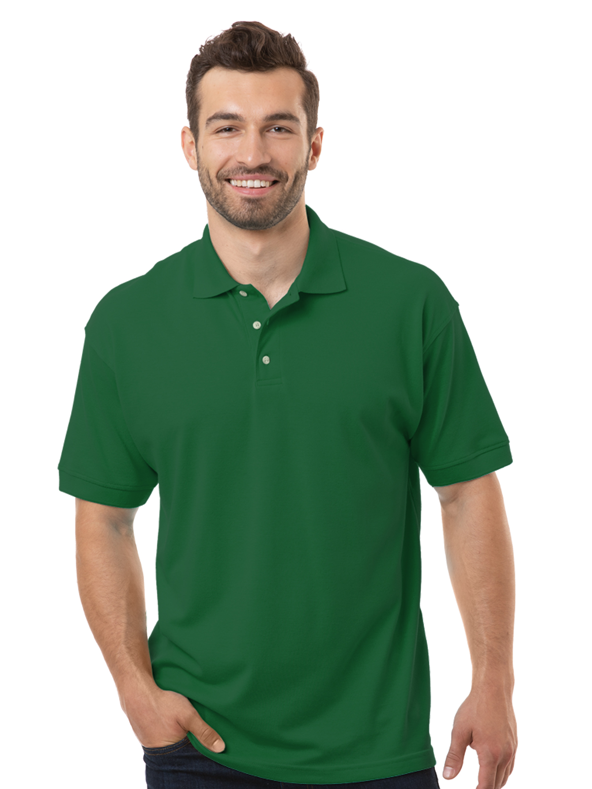 Blue Generation - Men's Pocketless Superblend Short Sleeve Polo 67