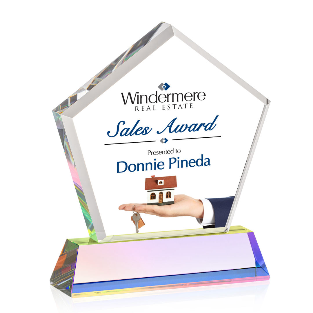 Genosee VividPrint™ Award on Base - Prismatic 13
