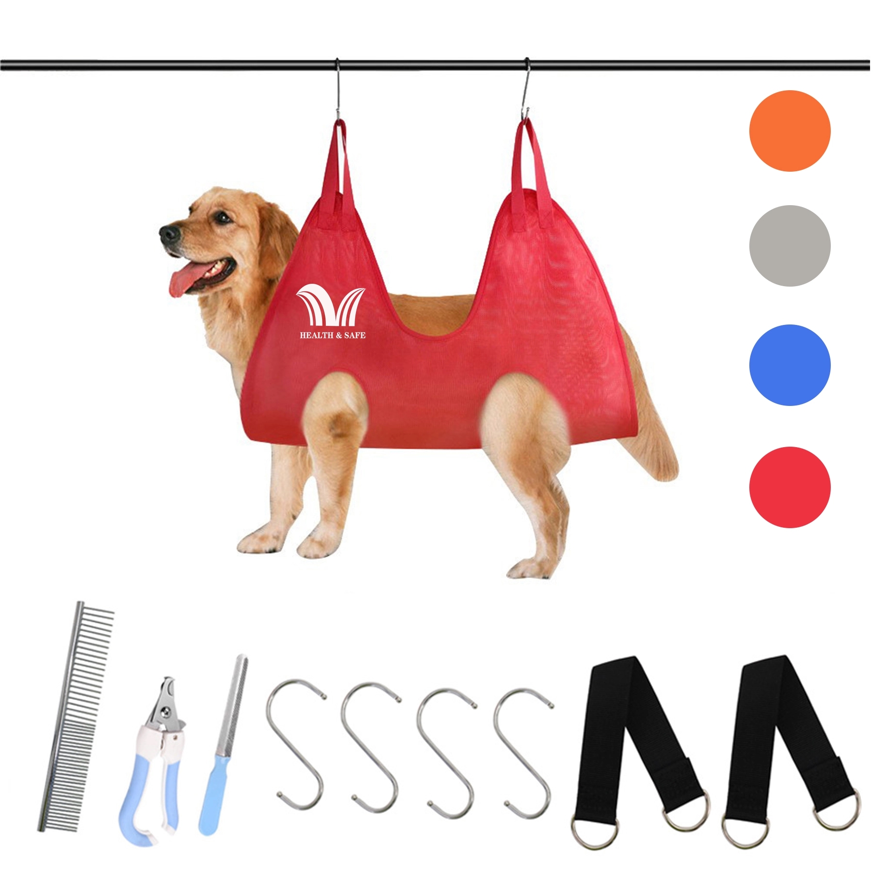 Pet Dog Grooming Hammock Harness Restraint Bag Nail Clippers 4
