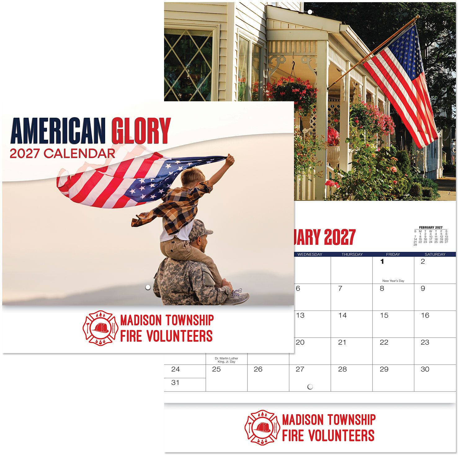 AMERICAN GLORY STAPLED WALL CALENDAR