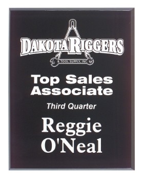 8" x 10" Solid Black Border Acrylic Clear-Plaq Award 2