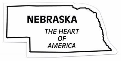 Nebraska State Shape Magnet - Full Color 2