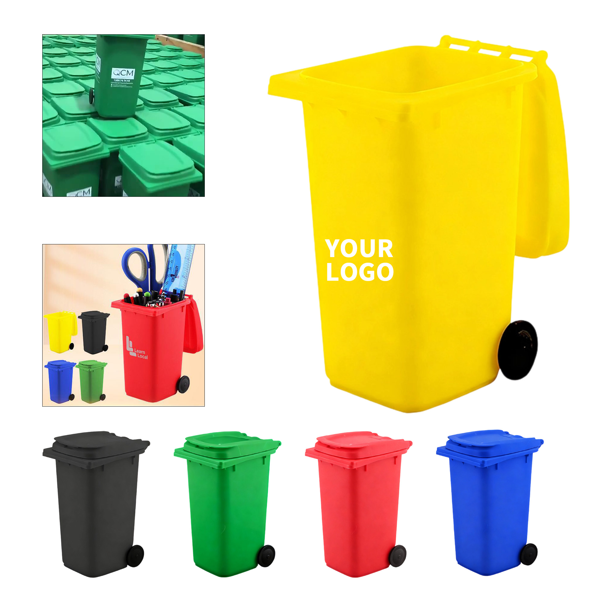Mini Desk Bin Pen Holder, custom desk accessory with logo imprint 2