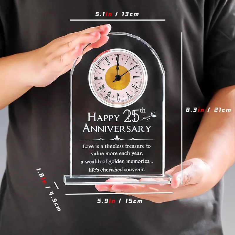 Optic Arch Crystal Clock 6