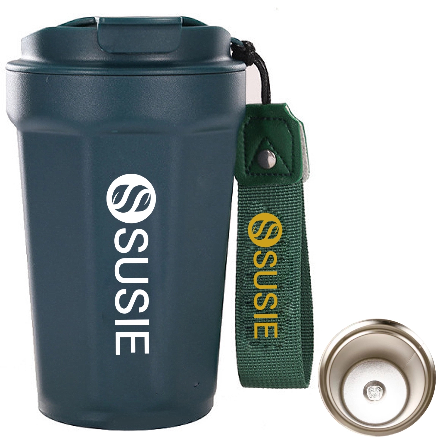 14Oz Stainless Steel Insulated Mug With Lanyard 1