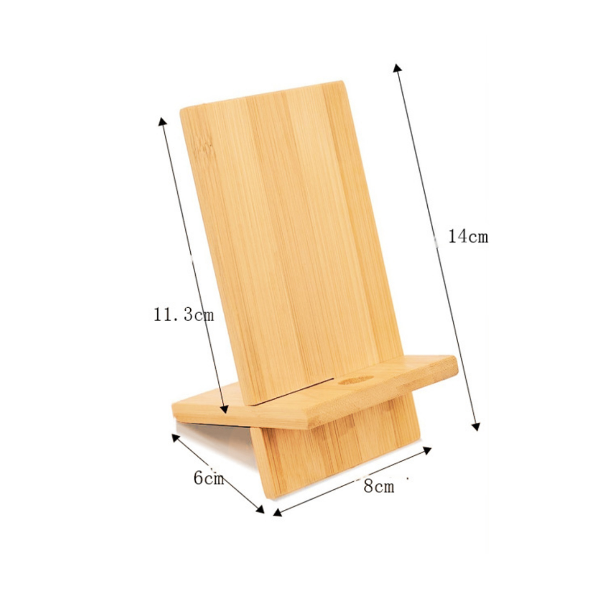 Detachable Bamboo Phone Stand for Desk Holder 2
