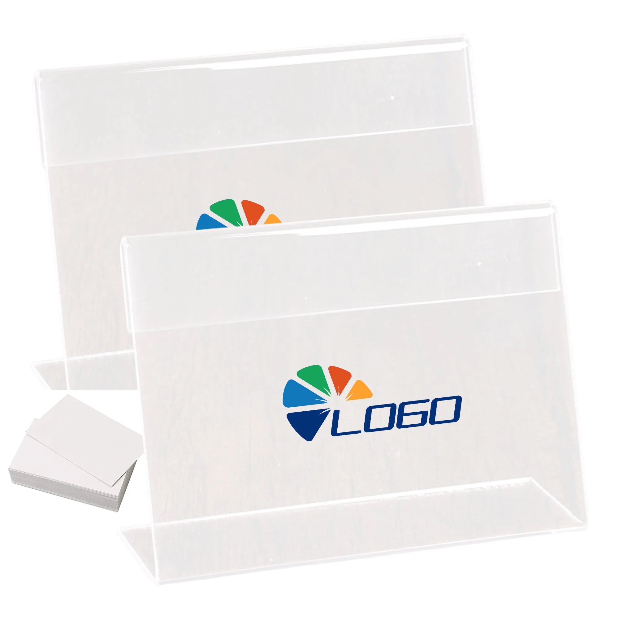 MOQ 100pcs A6 L-Shaped Acrylic Transparent Signage Nameplate 2