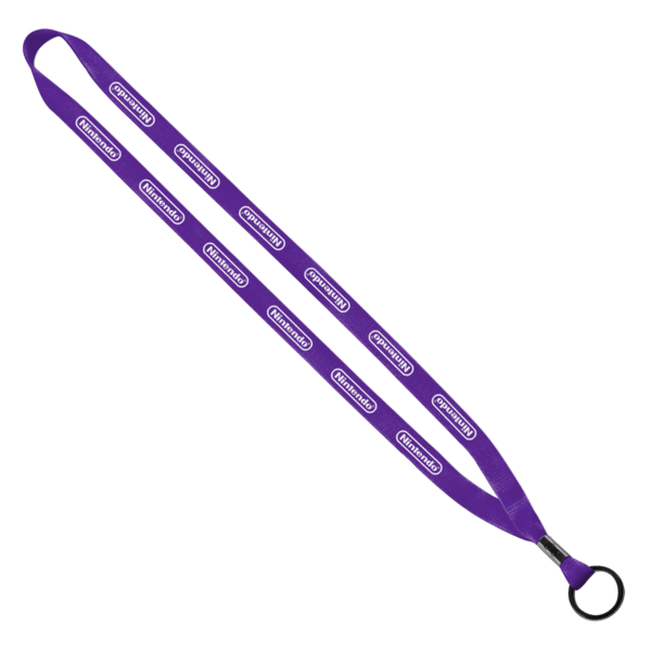 1/2" Polyester Lanyard with Metal Crimp & Split-Ring 36
