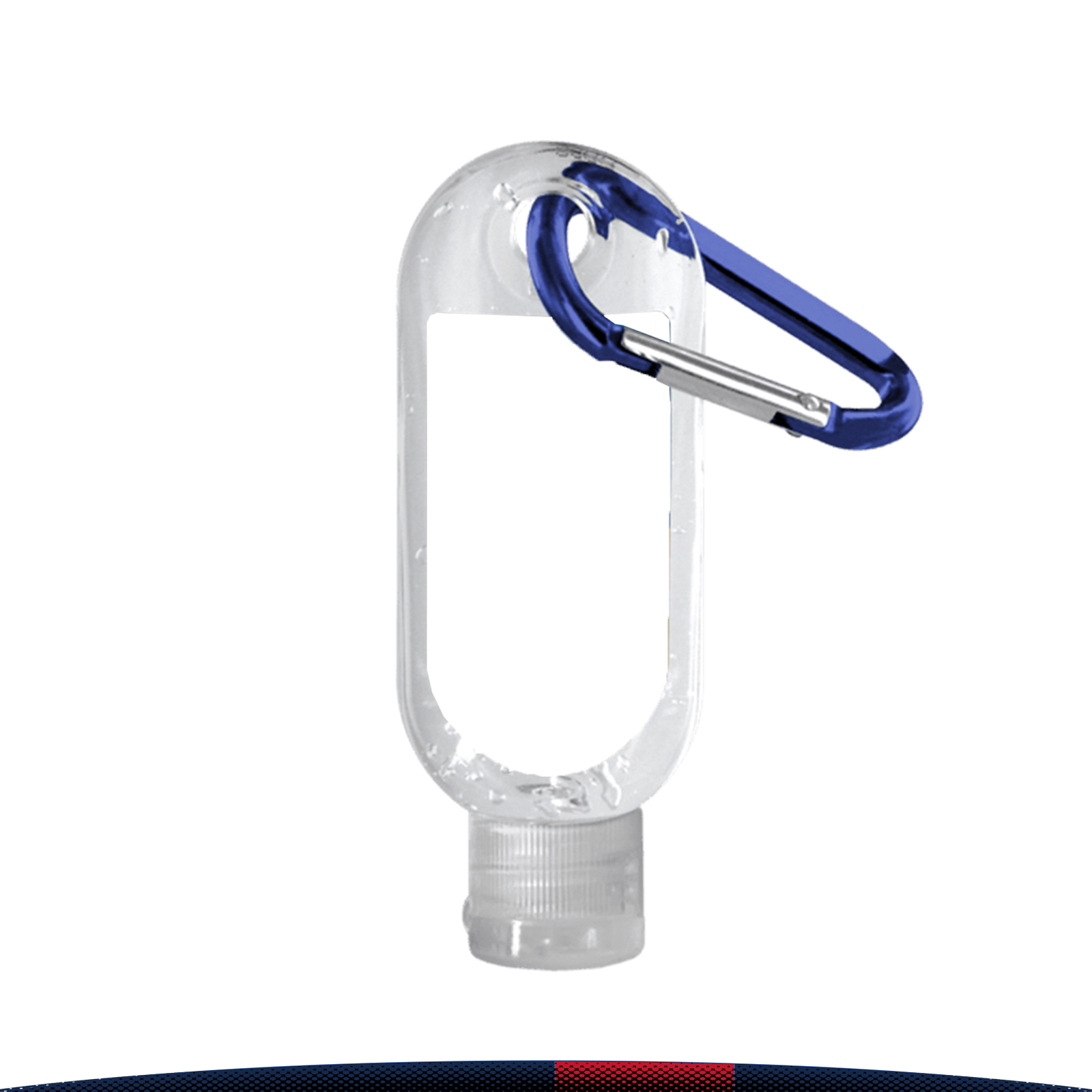 1.9 oz. Pabuk Clear Bottle Clear Sanitizer With Carabiner 8
