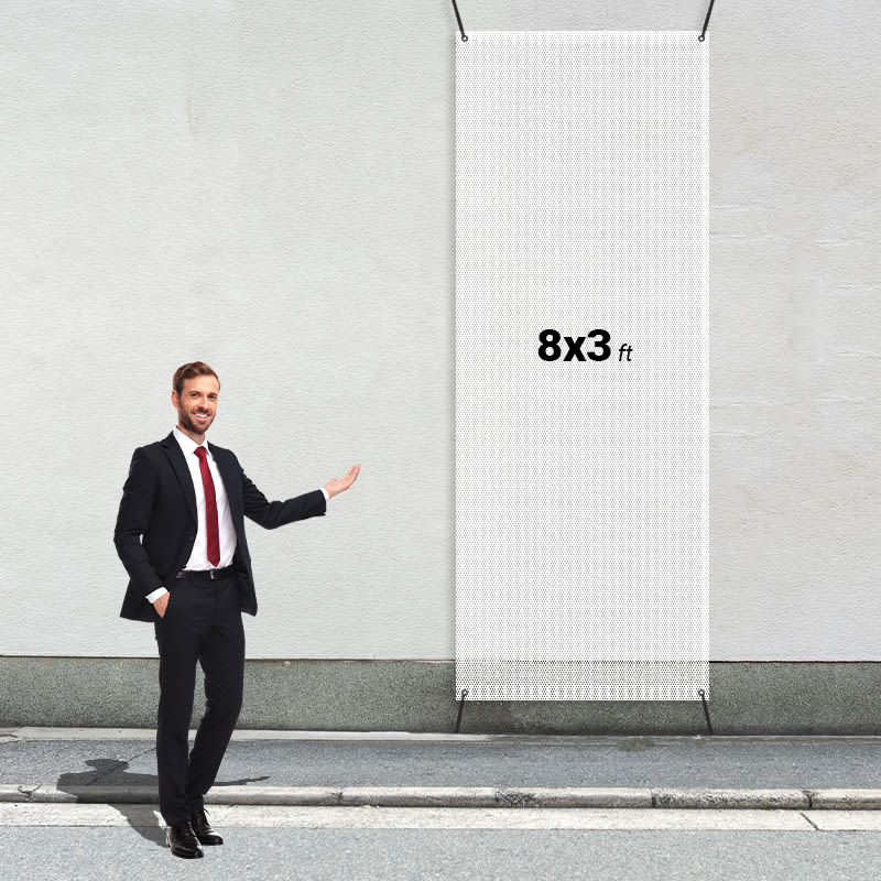 Custom 8' X 3' Mesh Banners 6