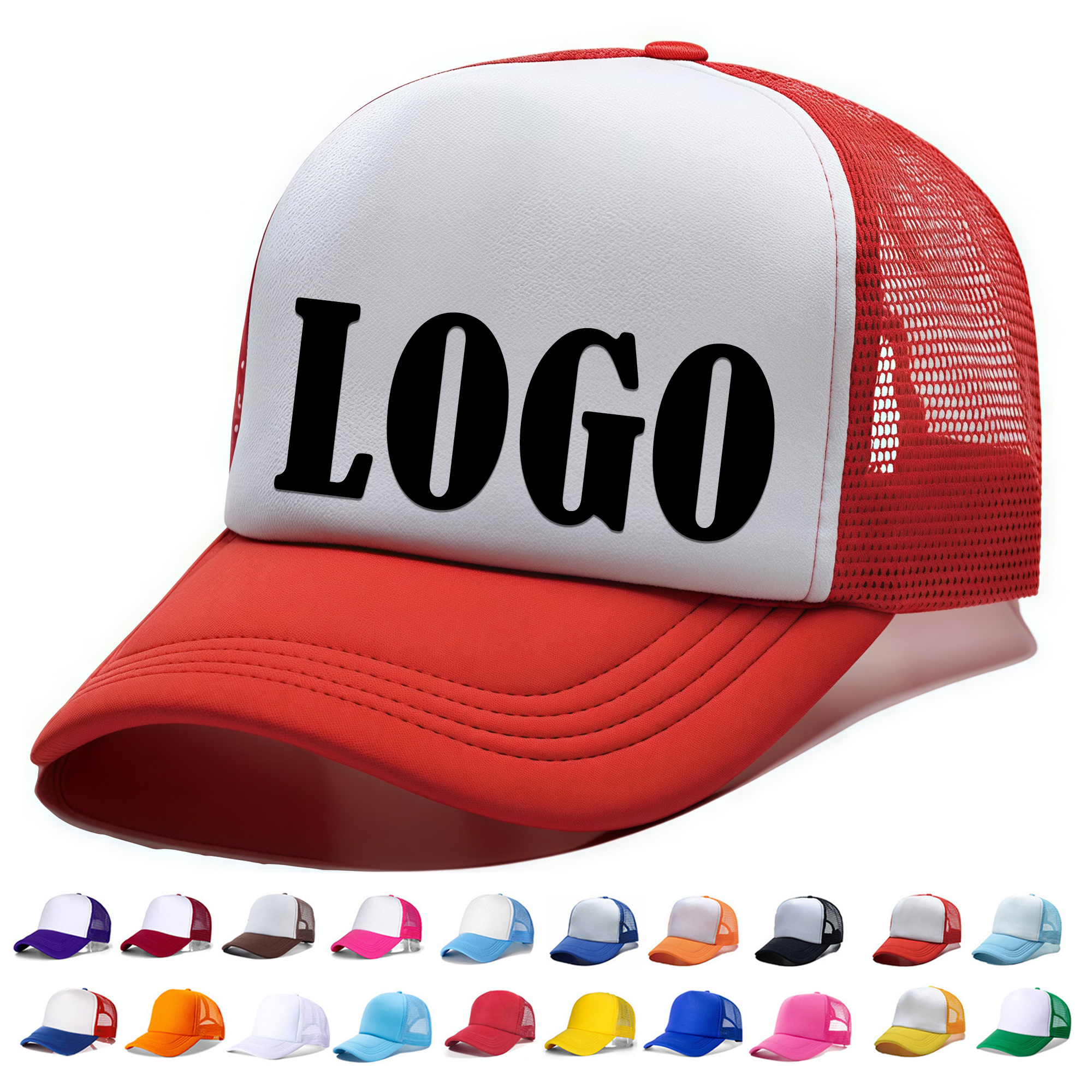 Color-matching Fitted Trucker Hat 3