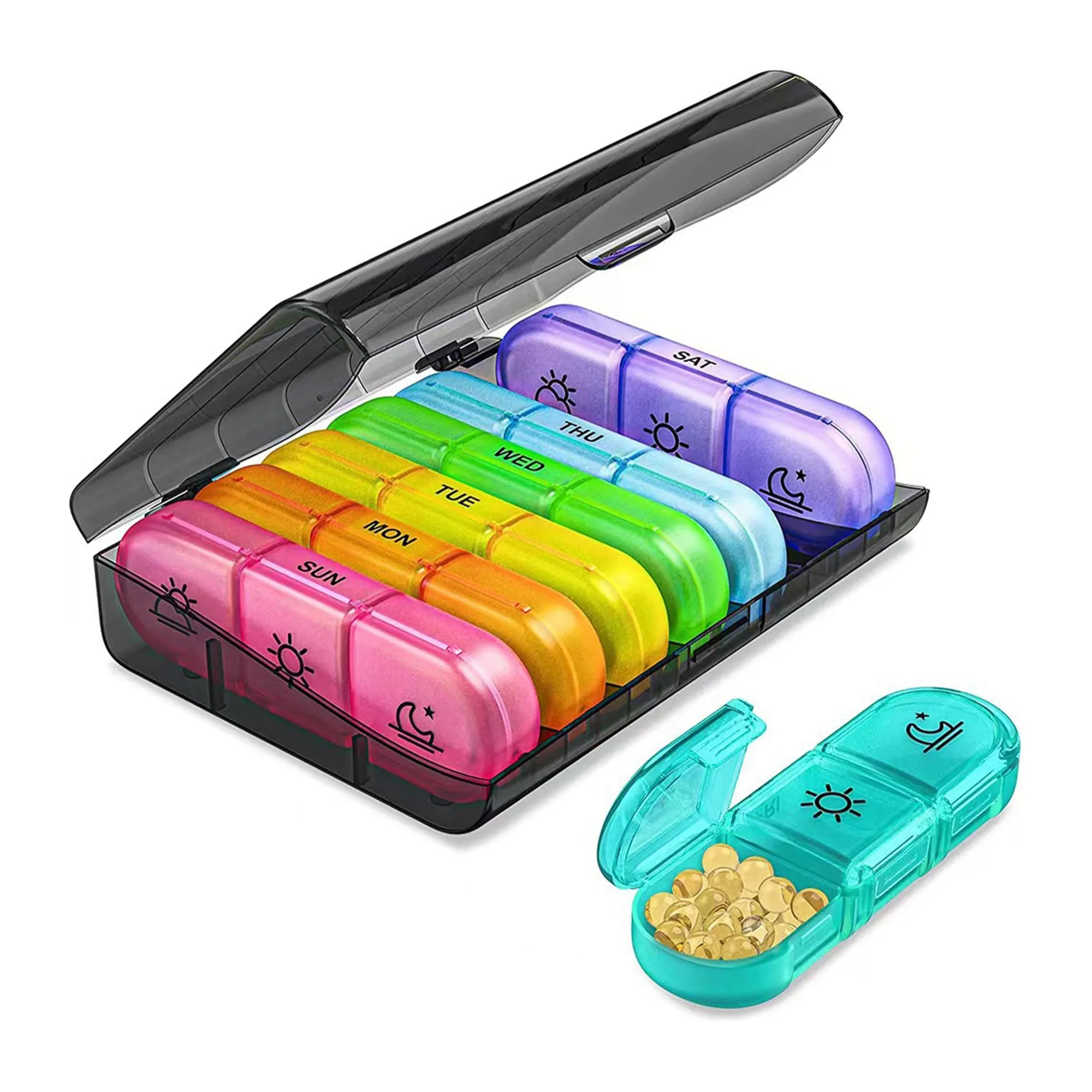 21-Compartment Pill Box For Seven Days Of The Week 2