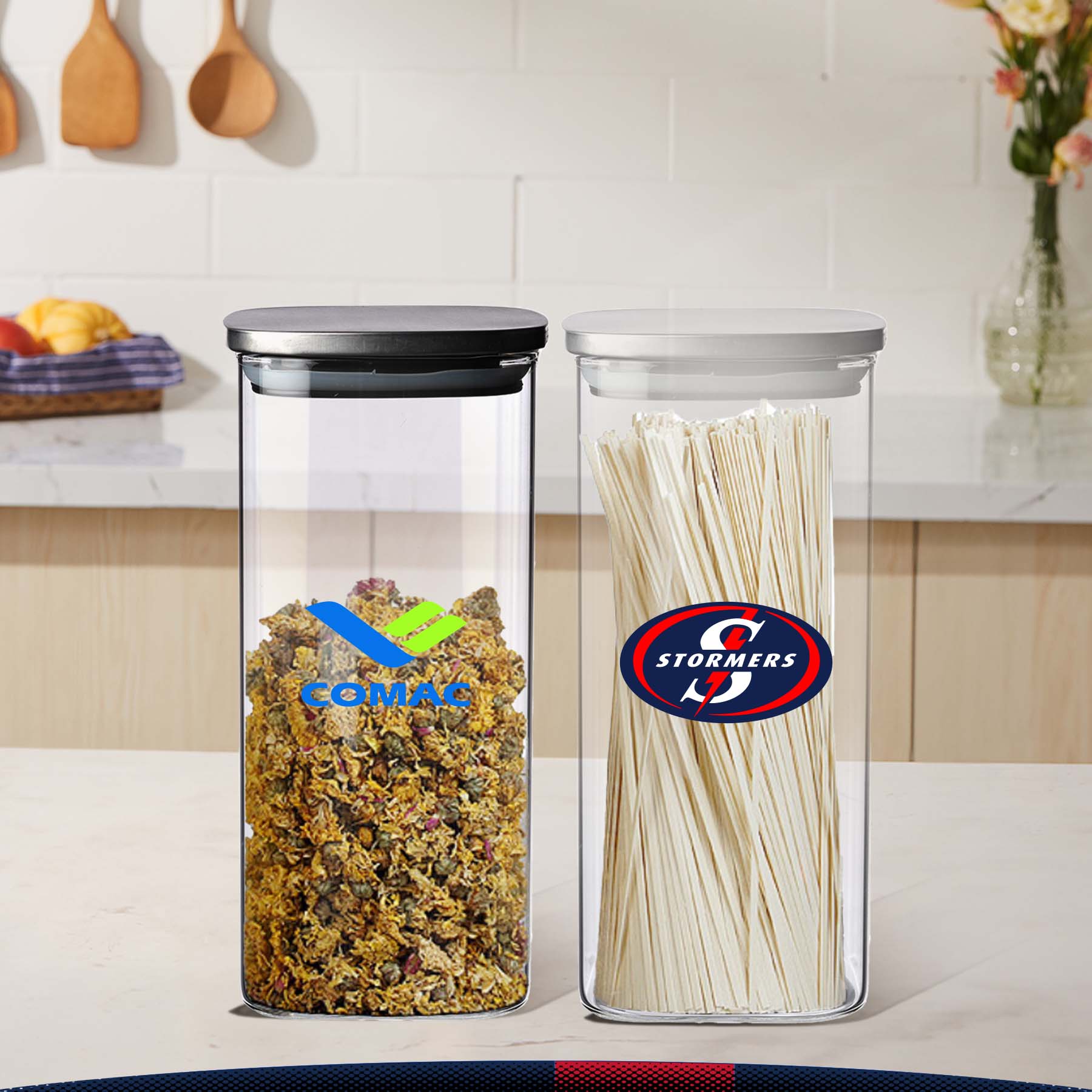 54 oz. Oarni Square Storage Jars 2