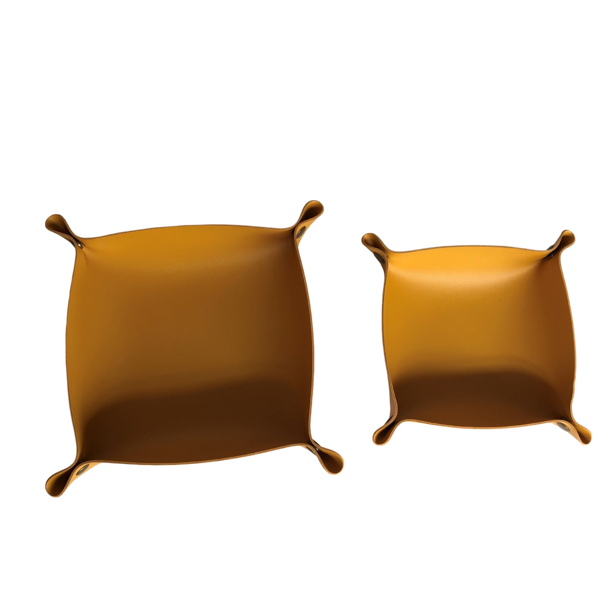 PU Leather Foldable Valet Tray With Snap Corners 7.87" 23