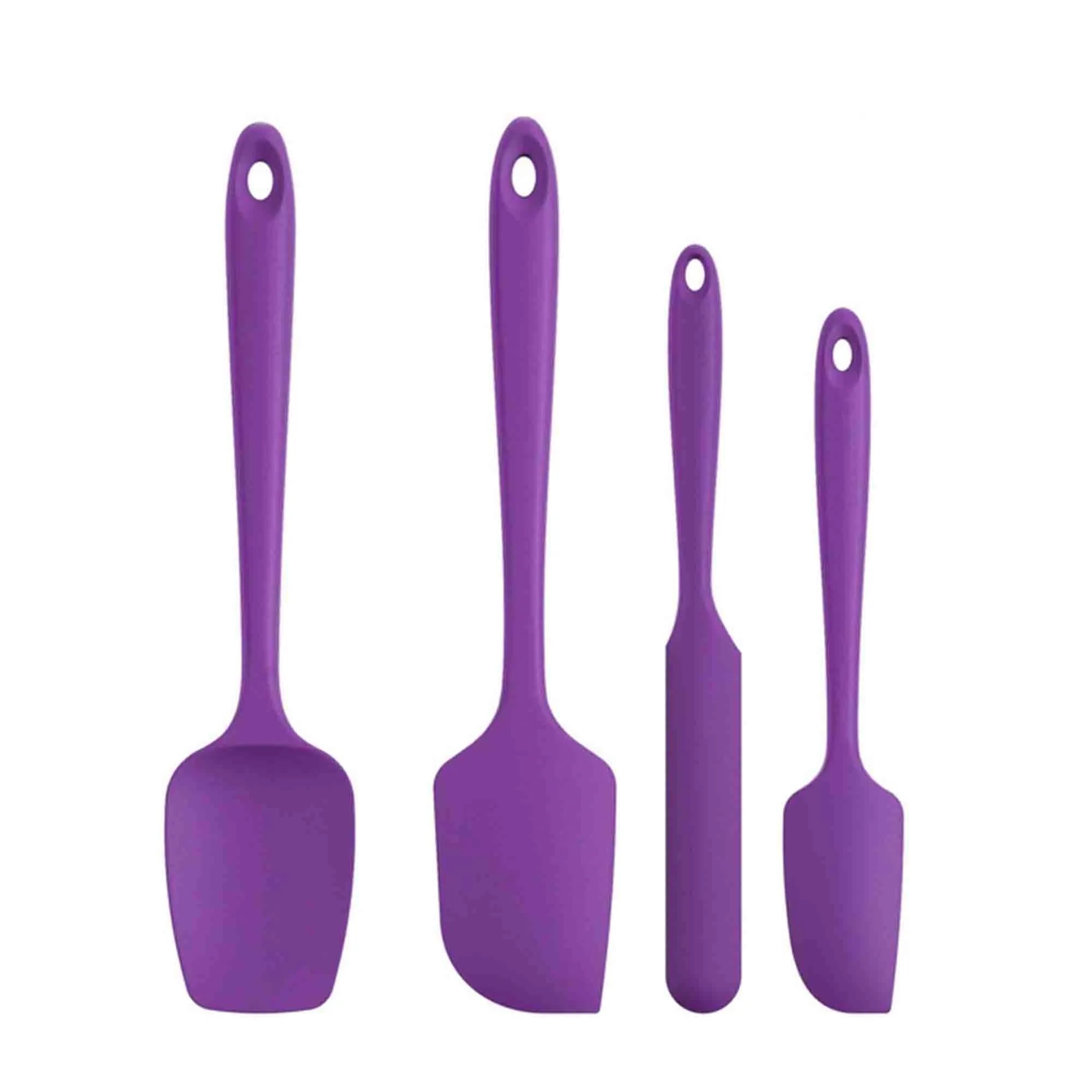 4 Pieces Silicone Food Grade Rubber Spatula Set 2