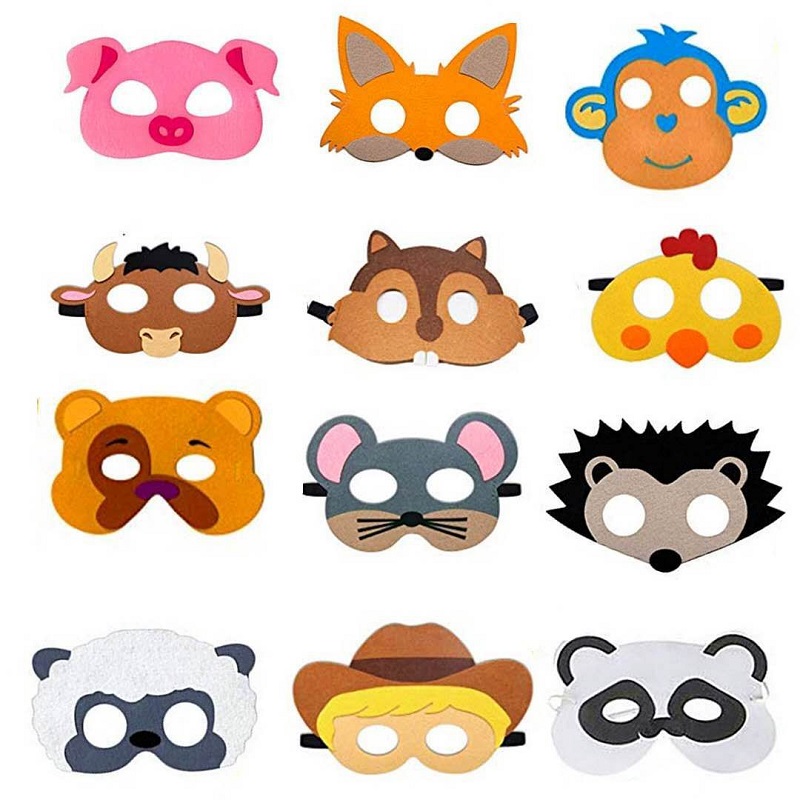 Animal Felt Masks For Kids Jungle Theme Party 2