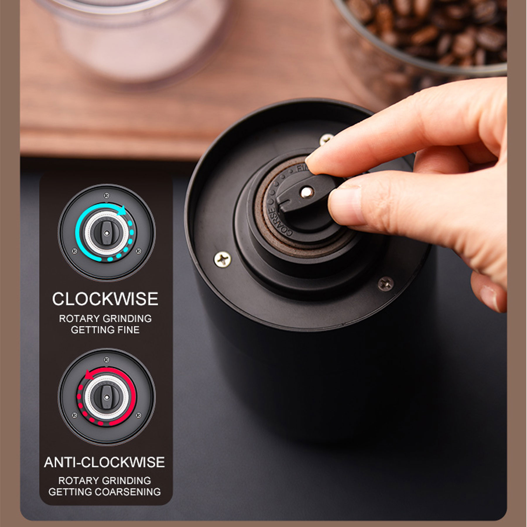 CafePro Electric Coffee Grinder - Ceramic Burr, One-Touch Operation 7