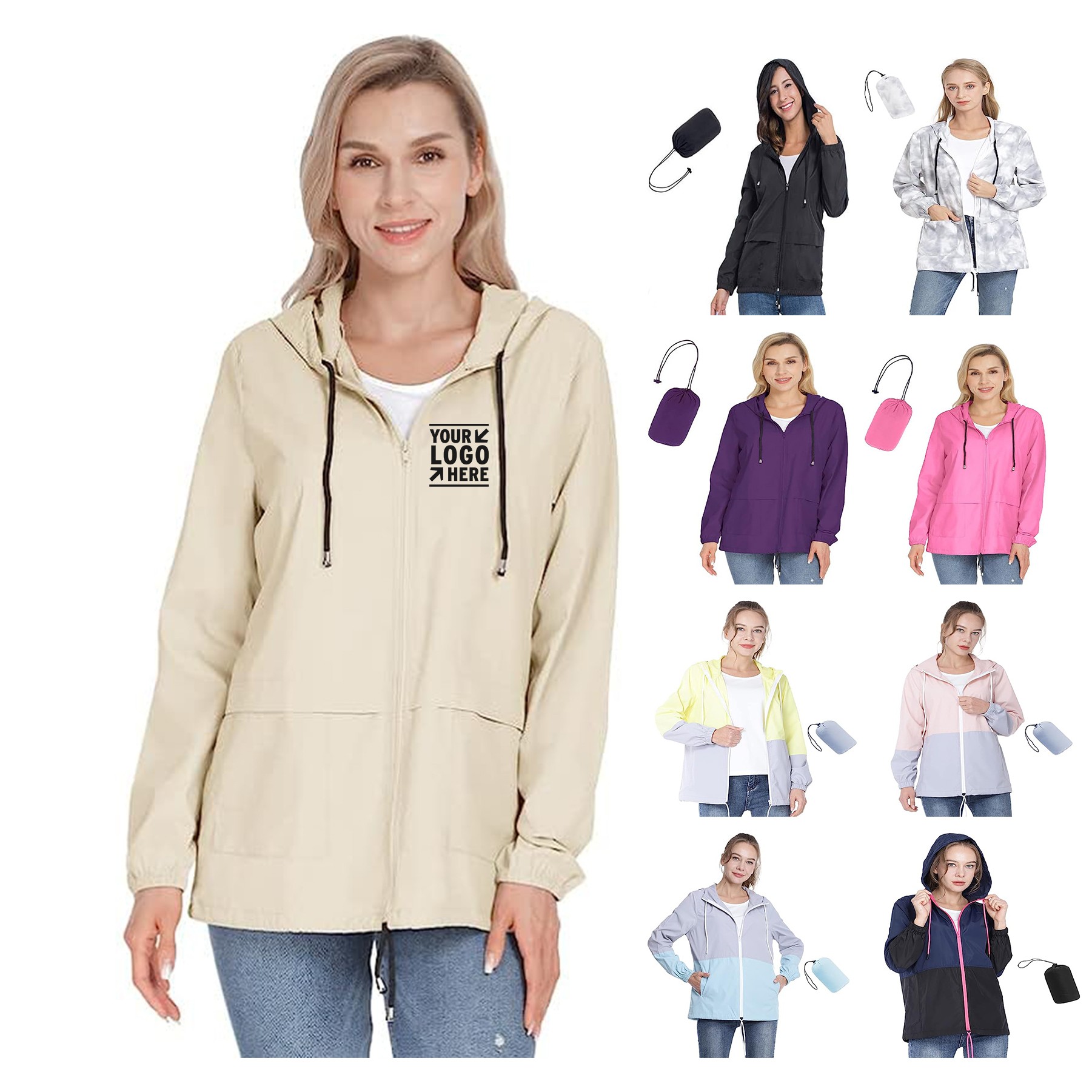 Women Waterproof Lightweight Raincoat 3