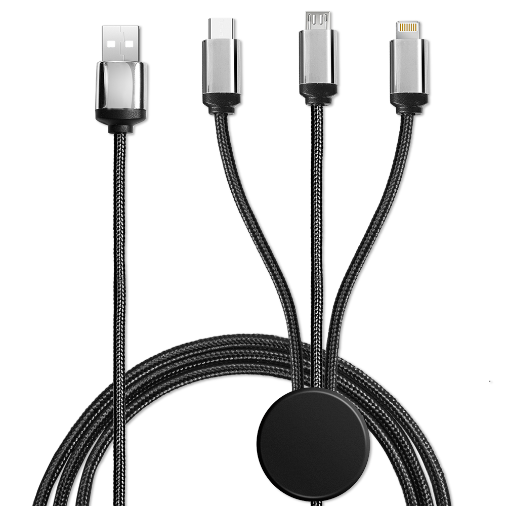 Modesto Back-lit 3-in-1 Charging Cable 9