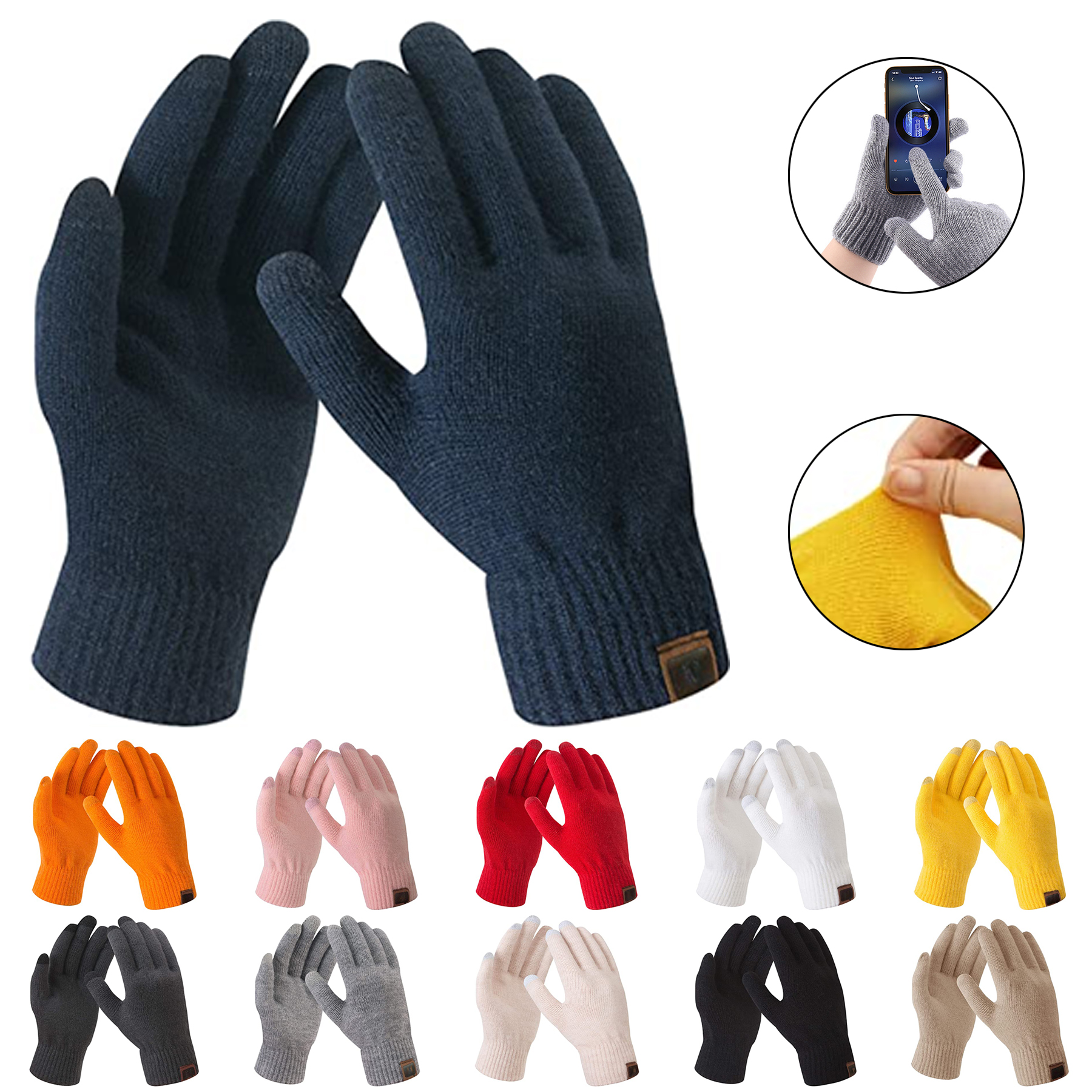 Women's Wool Knitted Gloves 2