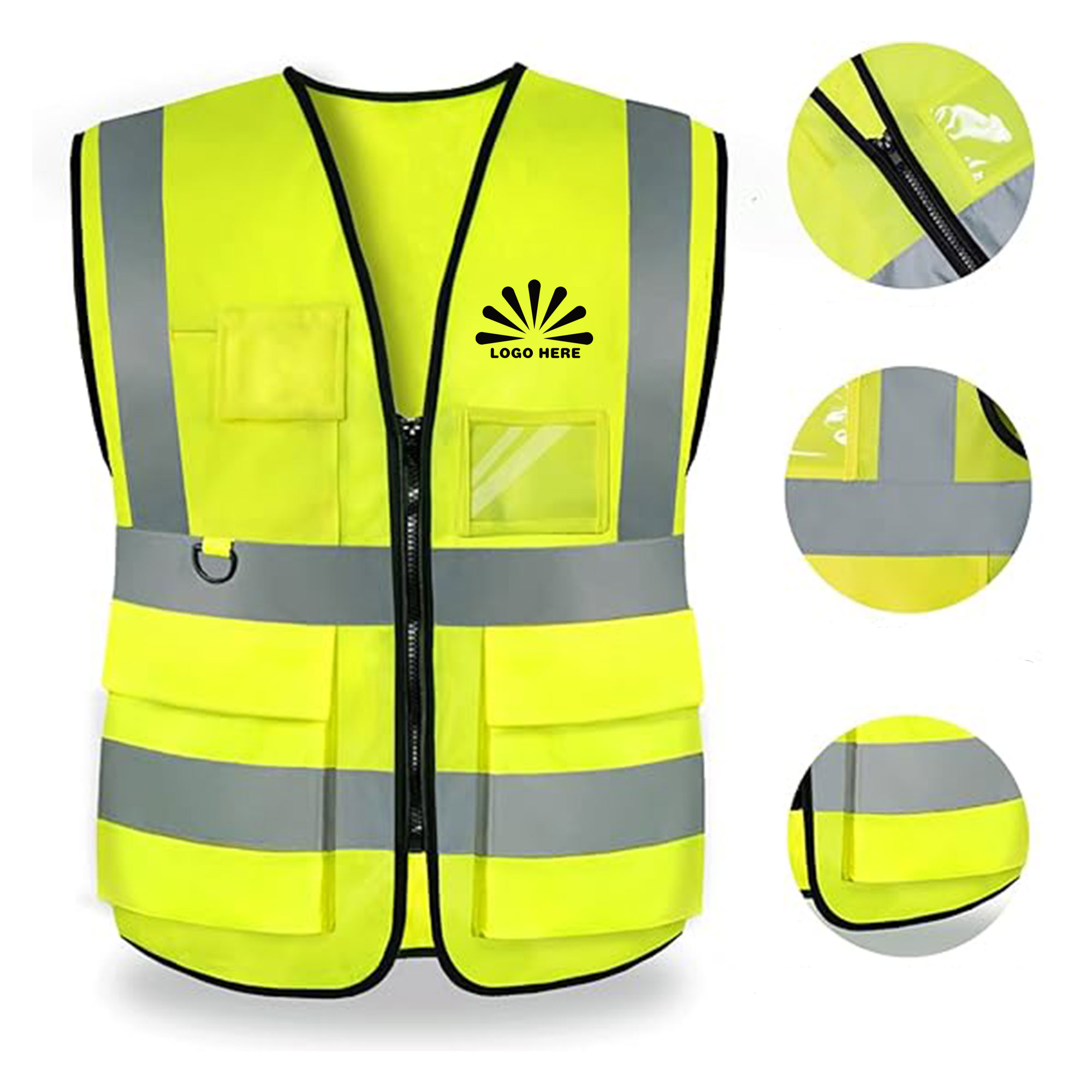 Safety Vest For Men Women With Pockets And Zipper 2