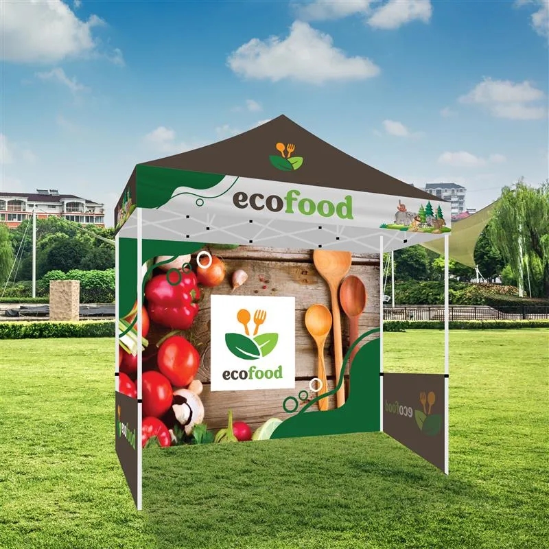 10x10 Standard Tent w/ Full Color Canopy Backwall & Sidewall 3