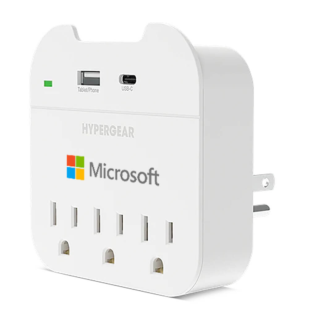Multi Plug 5 Outlet Extender with USB-C & USB Ports