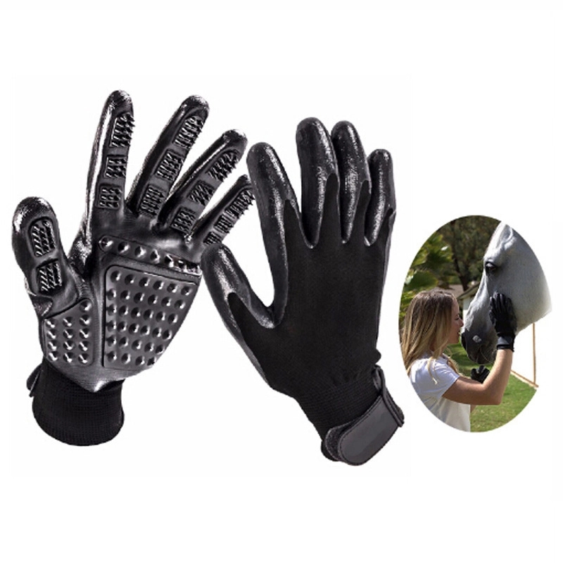 Gentle Deshedding Brush Pet Grooming Gloves 3