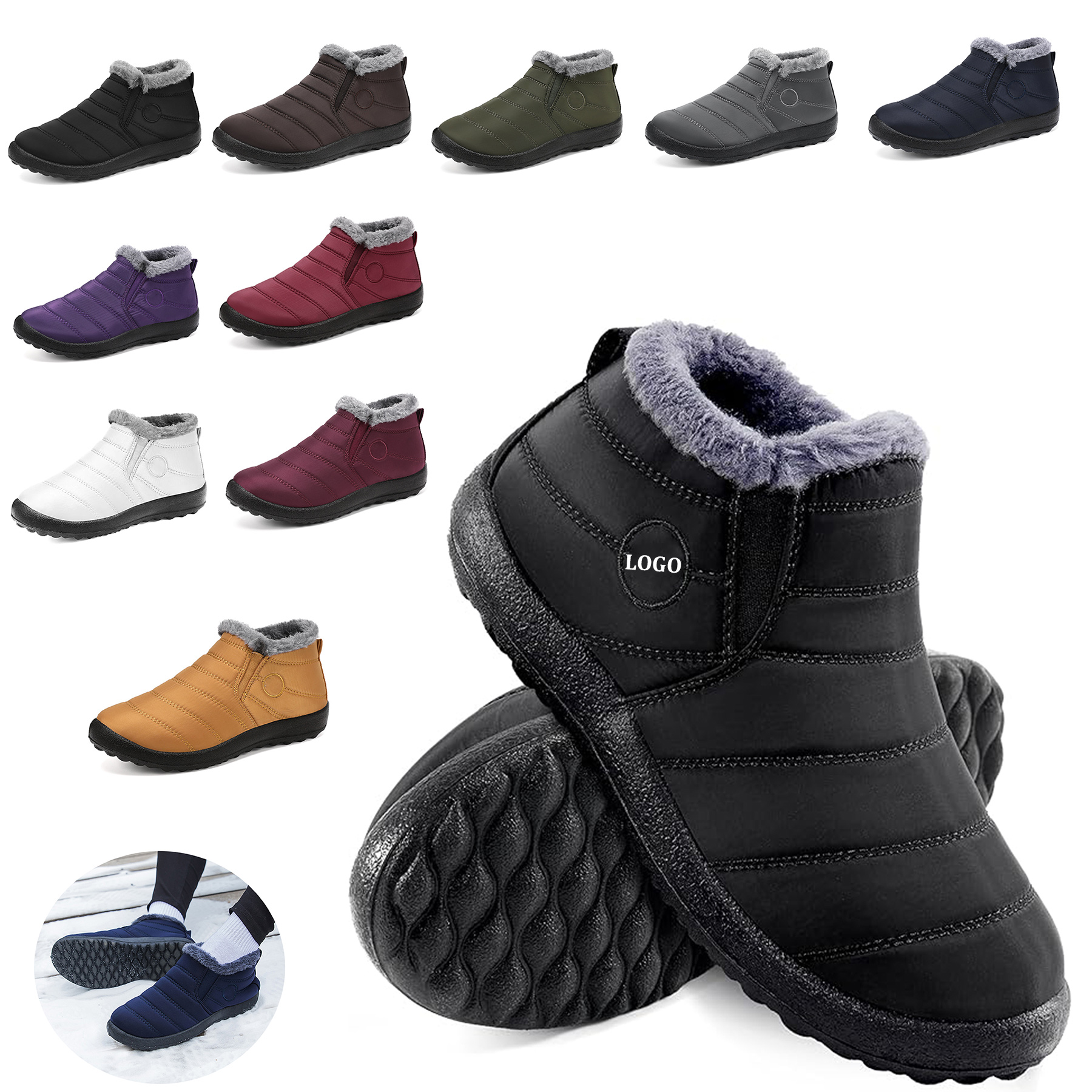 Winter Fur Lined Snow Boots 11