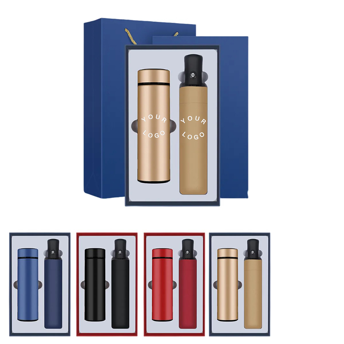 Thermos Cup Set with Folding Umbrella and Gift Box 2