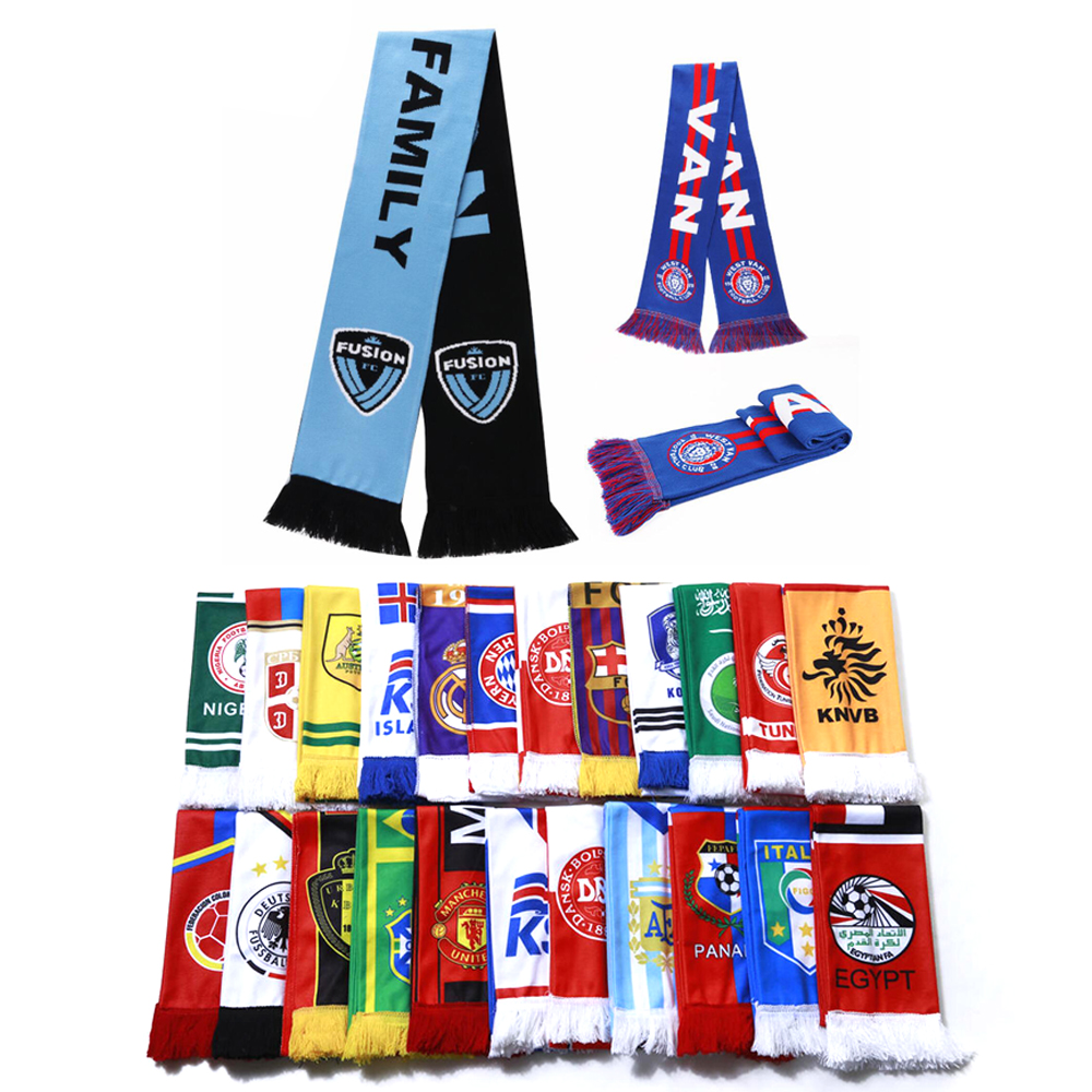Custom Stadium Knit Soccer Scarf With Fringe 2