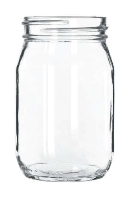 16 oz Glass Mason Jar