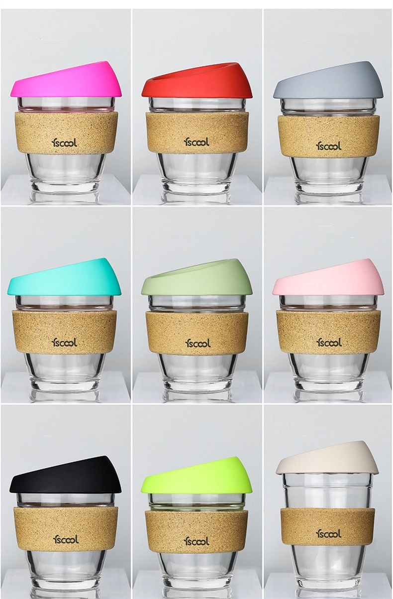 Reusable Glass Coffee Travel Mug with Lid 3