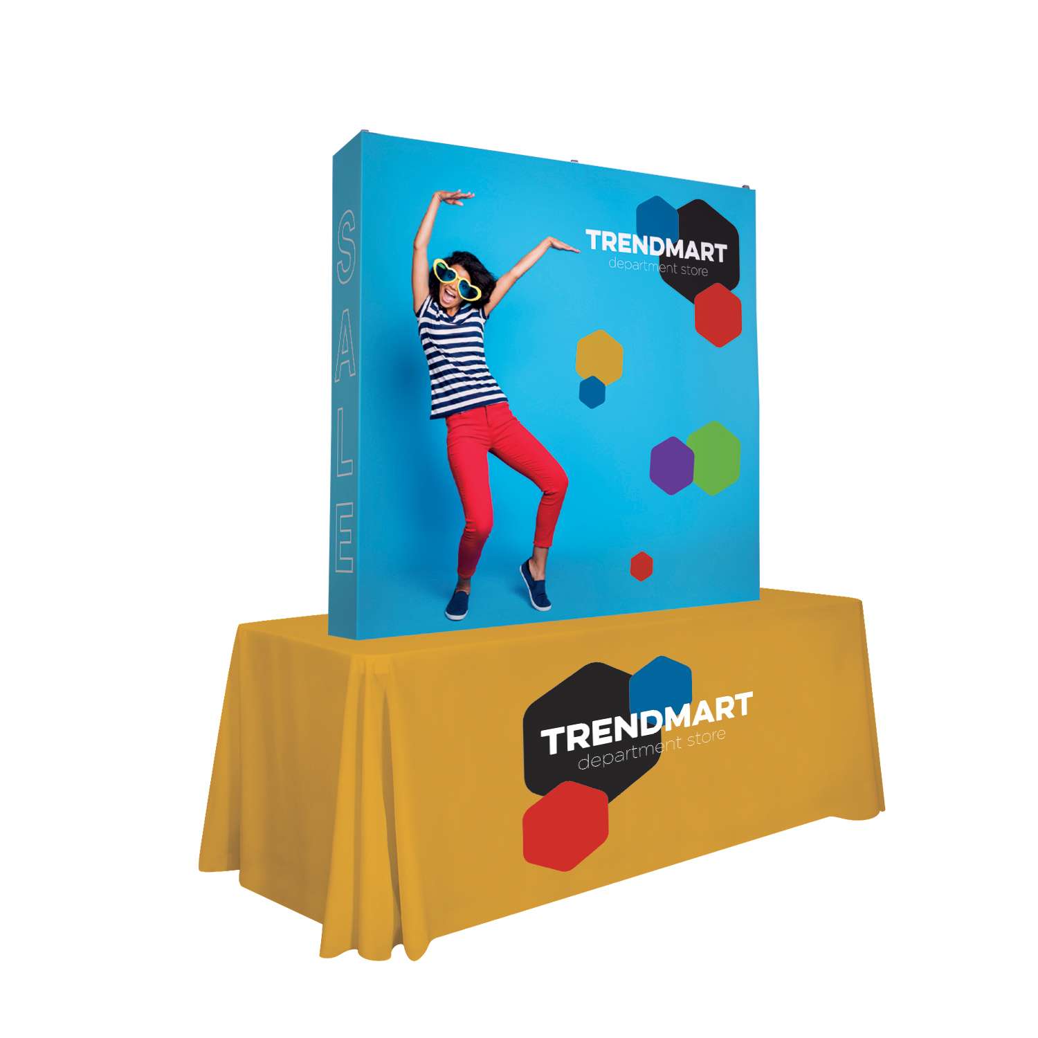 6' Straight Splash Tabletop Display Wrap Kit (Polyester Knit)