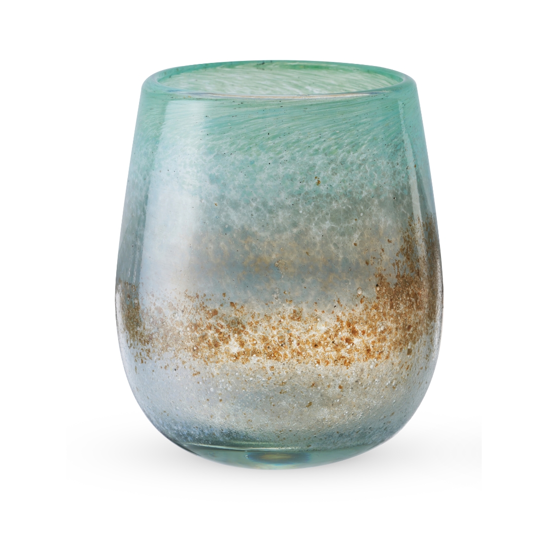 Twine Living® Playa Bonita Stemless Recycled Wine Glass, set of 2 5
