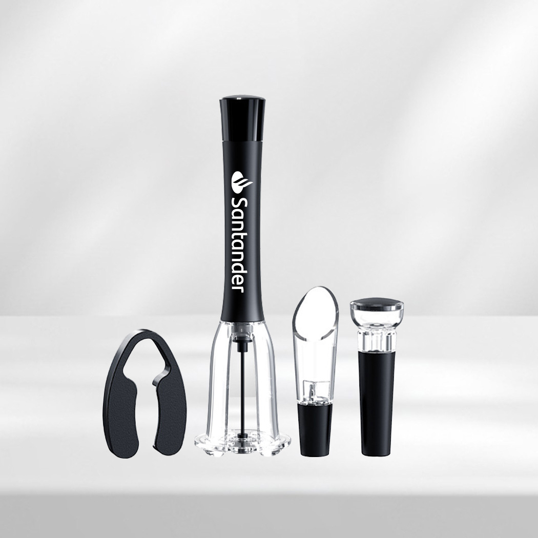 WineVault Pressure Wine Opener Set - Includes Opener, Pourer & Preserver 1