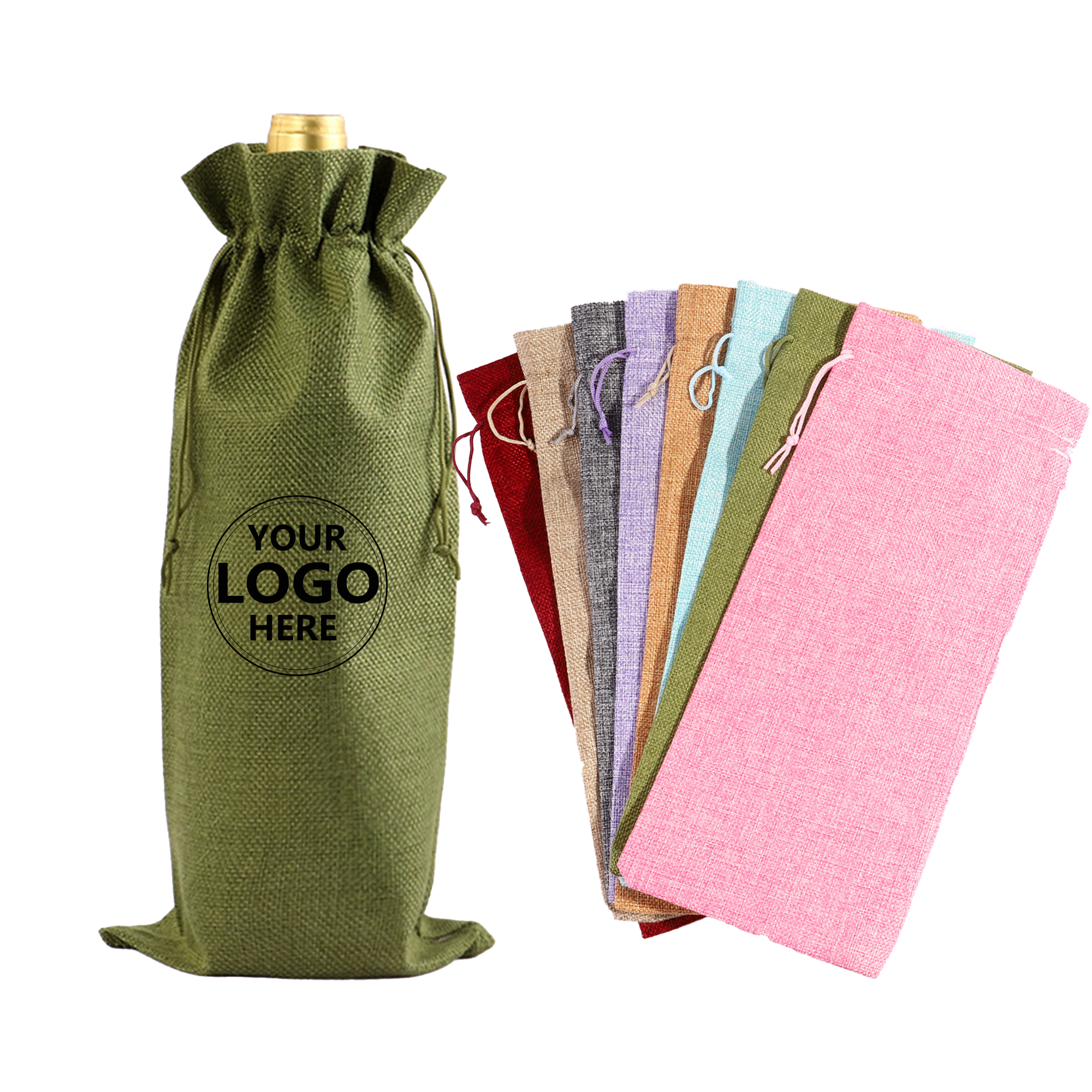Linen-Inspired Single-Bottle Wine Bag 2