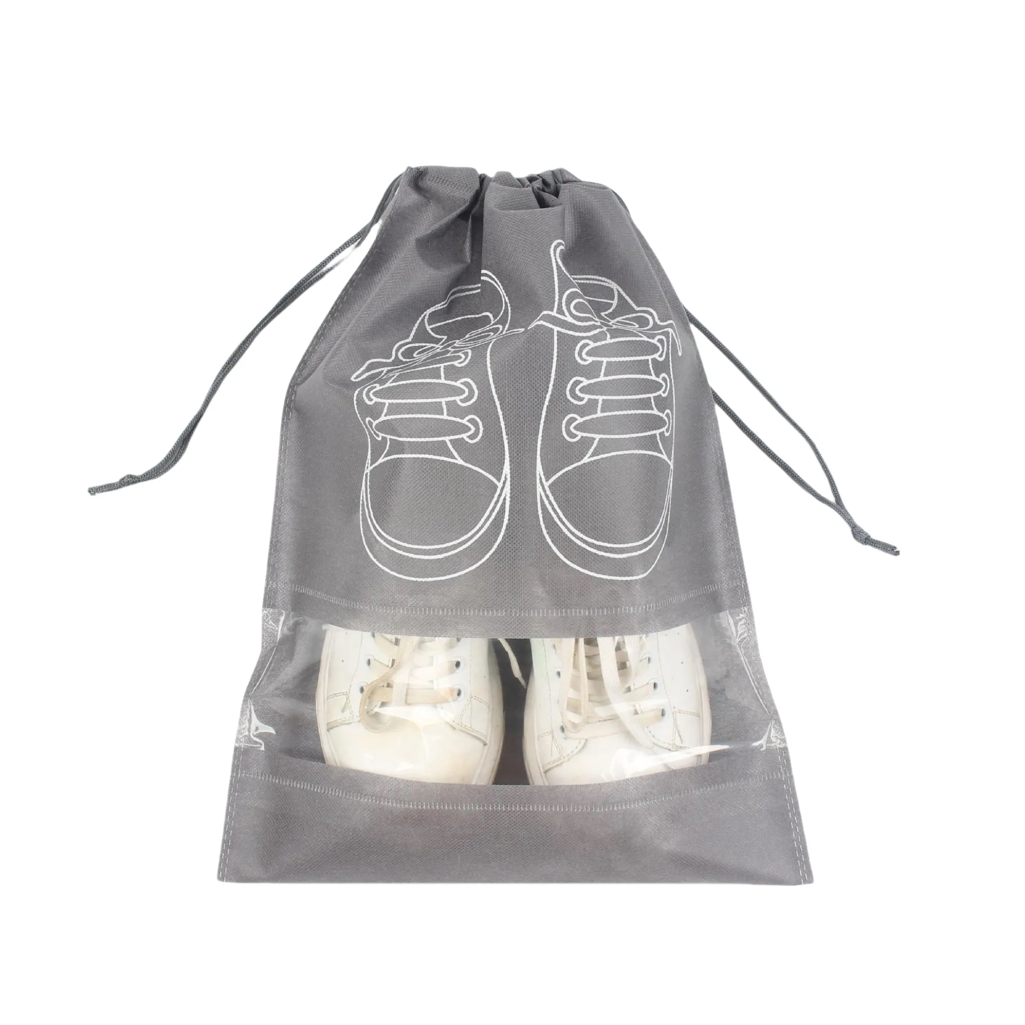 Portable Non-woven Drawstring Shoe Bag 2