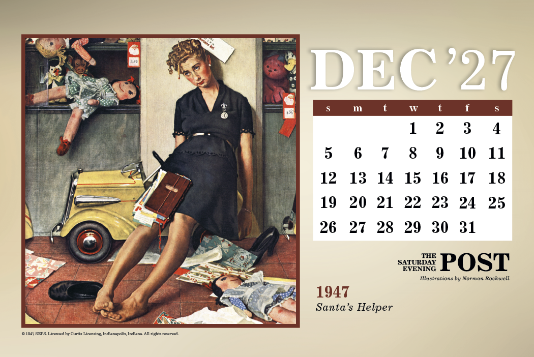 Triumph® Calendars The Saturday Evening Post Large Desk Calendar 56