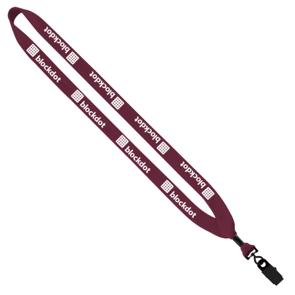 3/4" Cotton Lanyard with Metal Crimp & Split-Ring 74