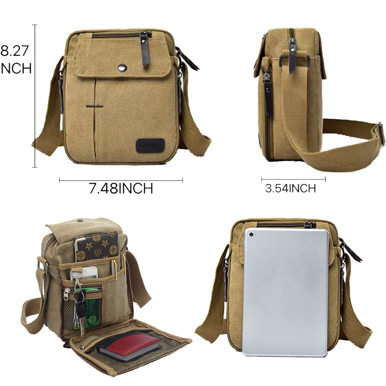 Canvas Small Messenger Bag 3