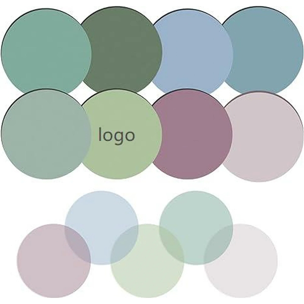 Transparent Sticky Notes, Morandi Cute Round Clear Tabs