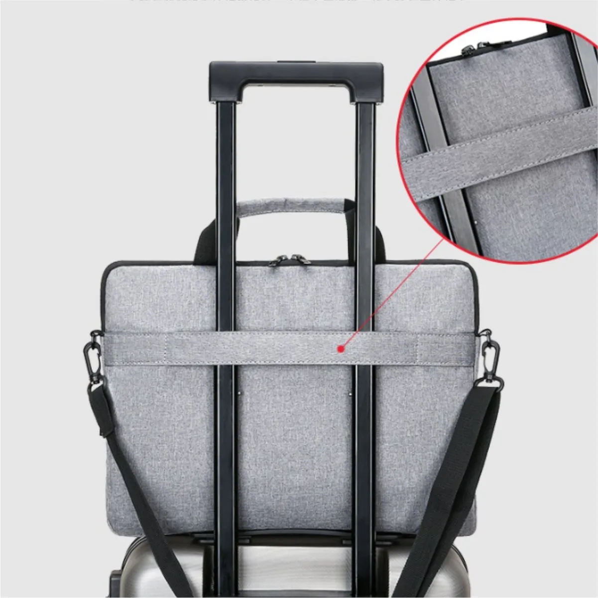15 Inch Laptop Briefcase With Shoulder Strap 6