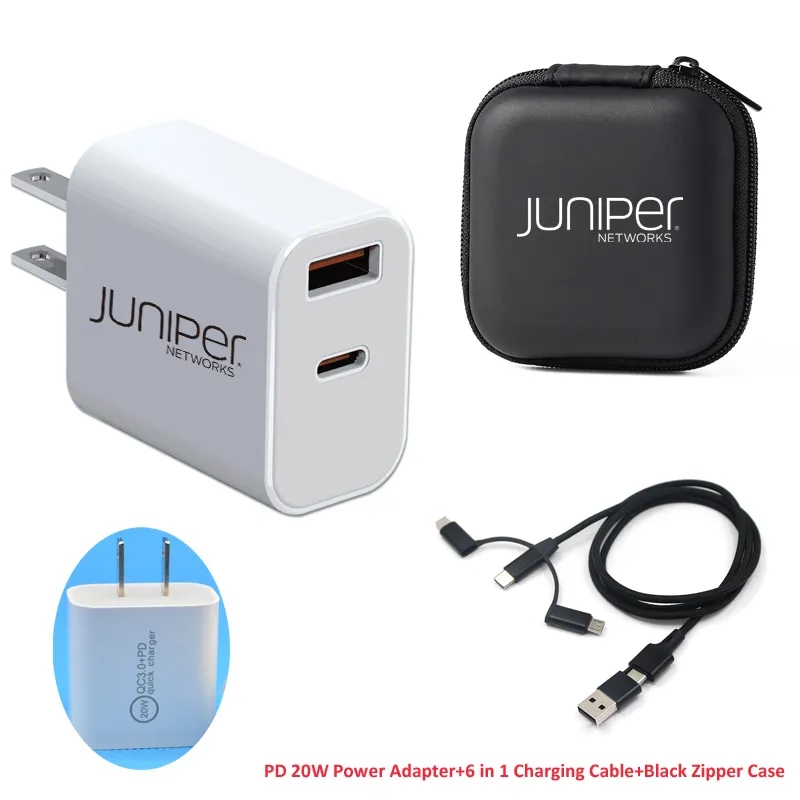 Fast Charging 20W Dual-Port Wall Plug & Cables Set 1
