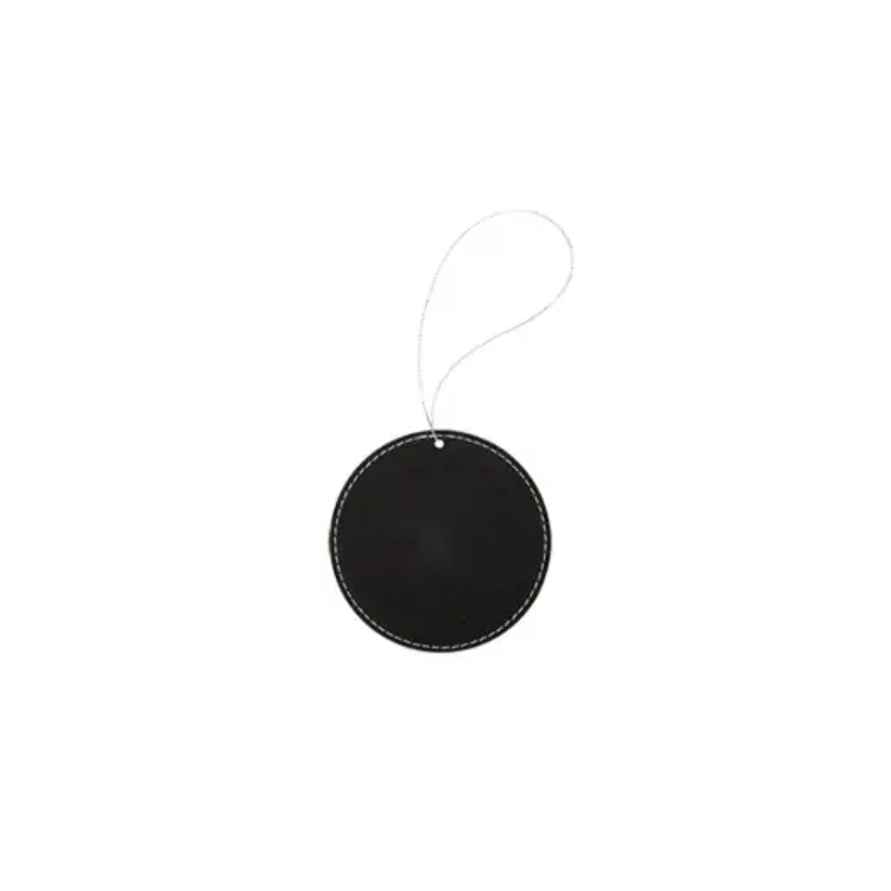 Leatherette Round Ornaments with String 9