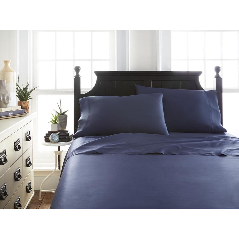 Bamboo Bed Sheet Sets - Navy King 4 Piece 2