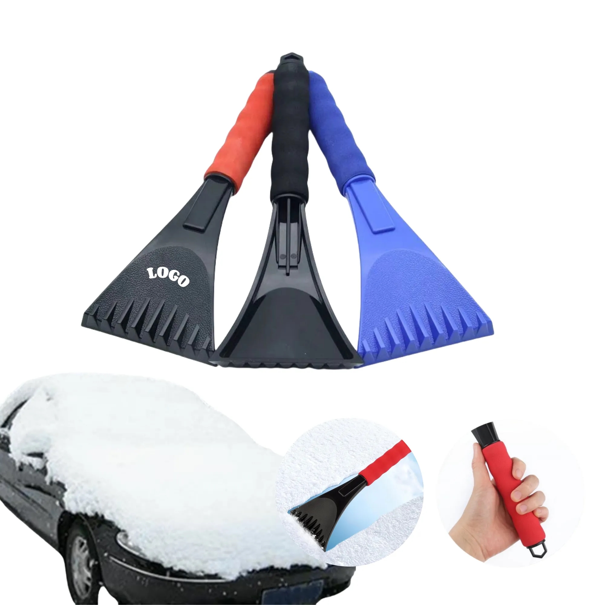 Winter Sponge Handle Car Windshield Ice Shovel Snow Scraper 4