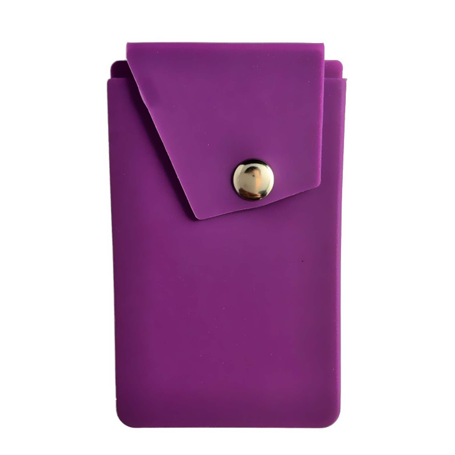 Silicone Phone Wallet with Stand and Secure Button 4
