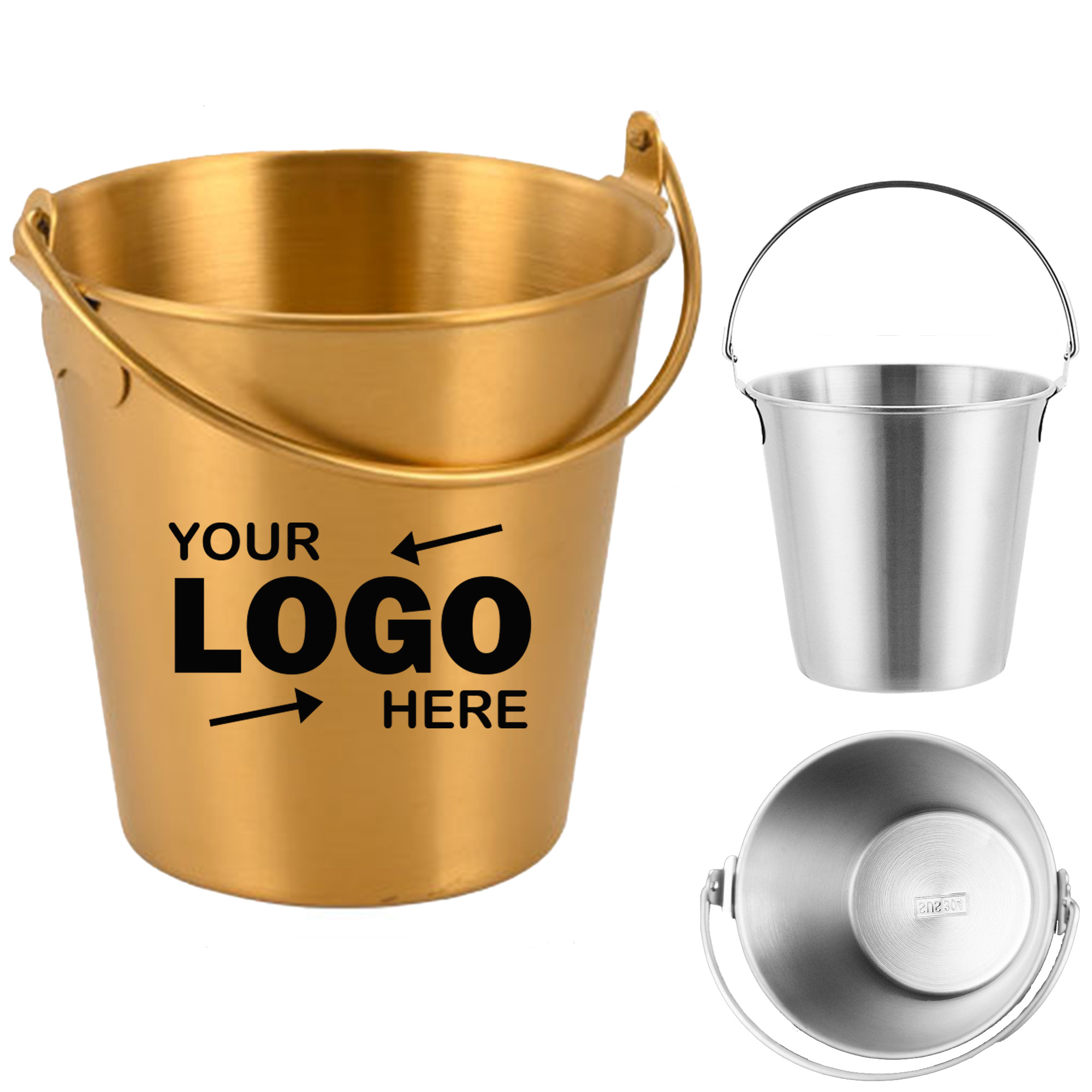57.5oz Large Capacity Ice Bucket with Handle 2